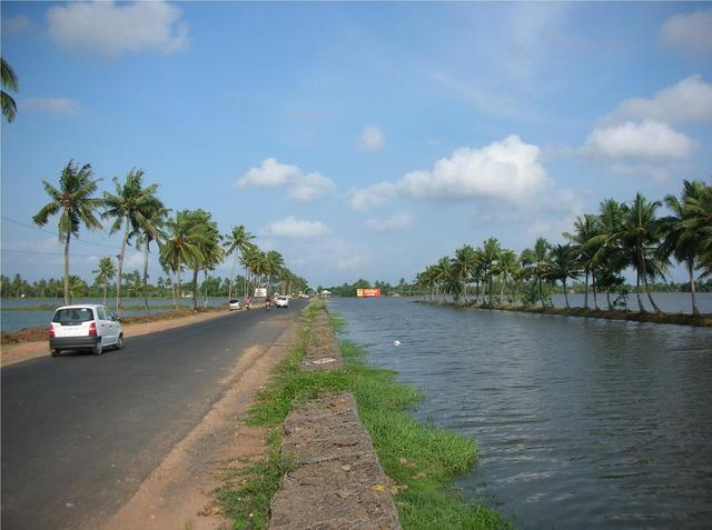 AC Road SH-11 (Alleppey, where the college is located)