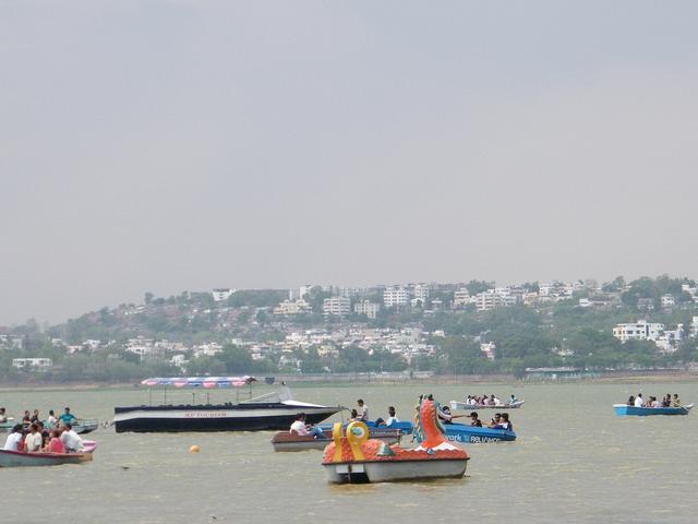 Boats in Upper Lake, Bhopal (Bhopal, where the college is located)