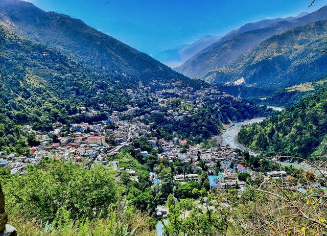 Chamba city and river Ravi, Himachal Pradesh India (Chamba, where the college is located)
