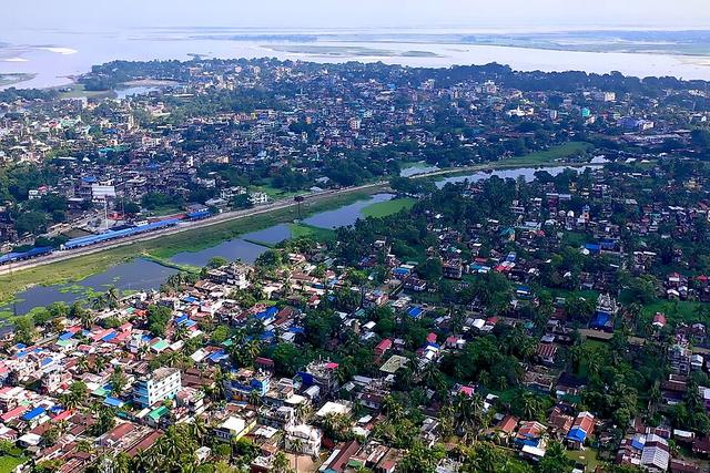 Dhubri Aerial View (Dhubri, where the college is located)