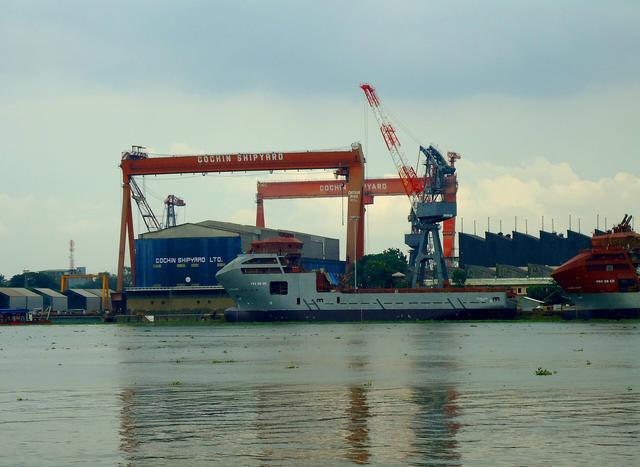 Cochin Ship Yard Cranes (Ernakulam, where the college is located)