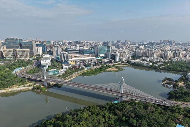 Aerial view of Durgam cheruvu and Hitech CIty (Hyderabad, where the college is located)