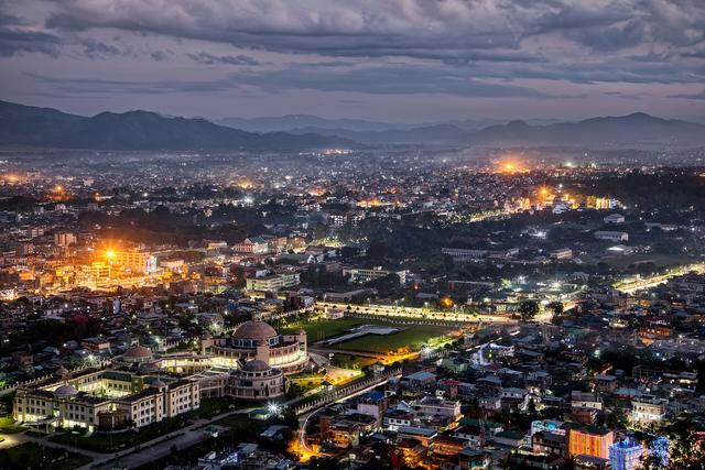 Imphal At Dusk (Imphal, where the college is located)