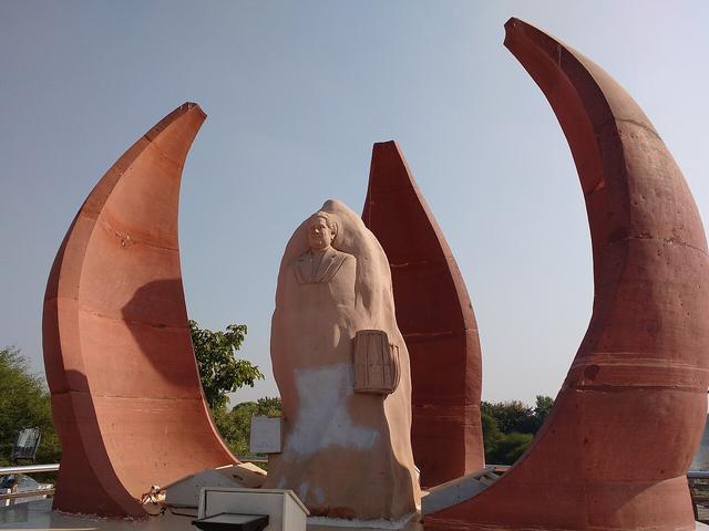 Kishore Kumar memorial in Khandwa (Khandwa, where the college is located)
