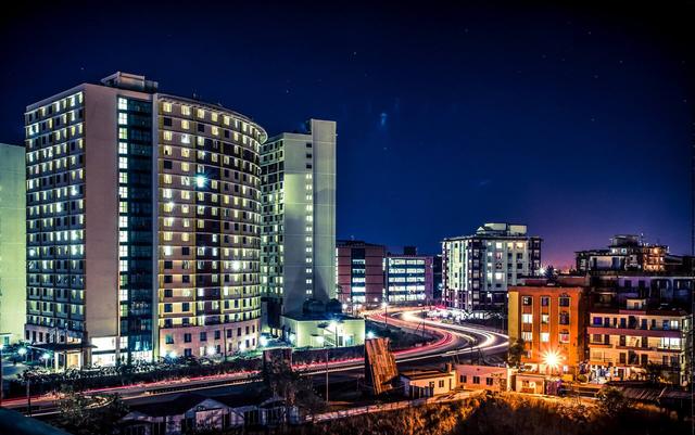 Night in Manipal (Manipal, where the college is located)