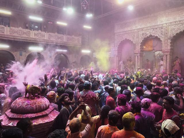Life in colour - Thousands celebrate Holi in Mathura (Mathura, where the college is located)
