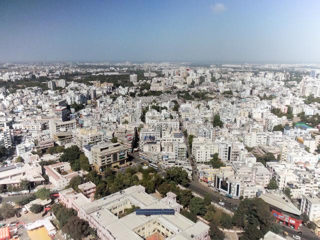 Rajkot from a kite (Rajkot, where the college is located)