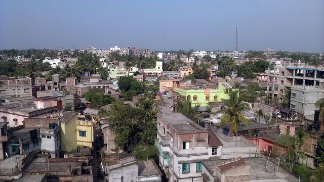 Aerial view of Rampurhat (Rampurhat, where the college is located)