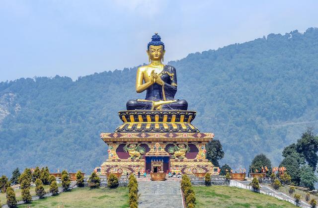 Buddha statue at Buddha Park of Ravangla, Sikkim, India (Sikkim, where the college is located)