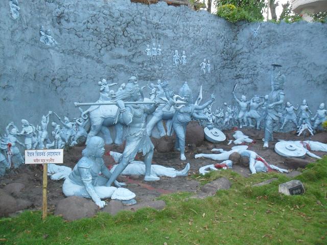 Lord Shiva- Lord Krishna War , Sculpture on Agnigarh (Tezpur) (Tezpur, where the college is located)