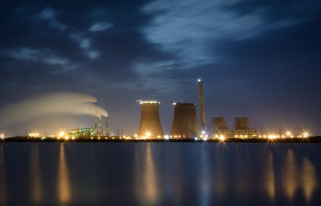 Tuticorin Thermal Power Station at Night 1 crop (Thoothukudi, where the college is located)